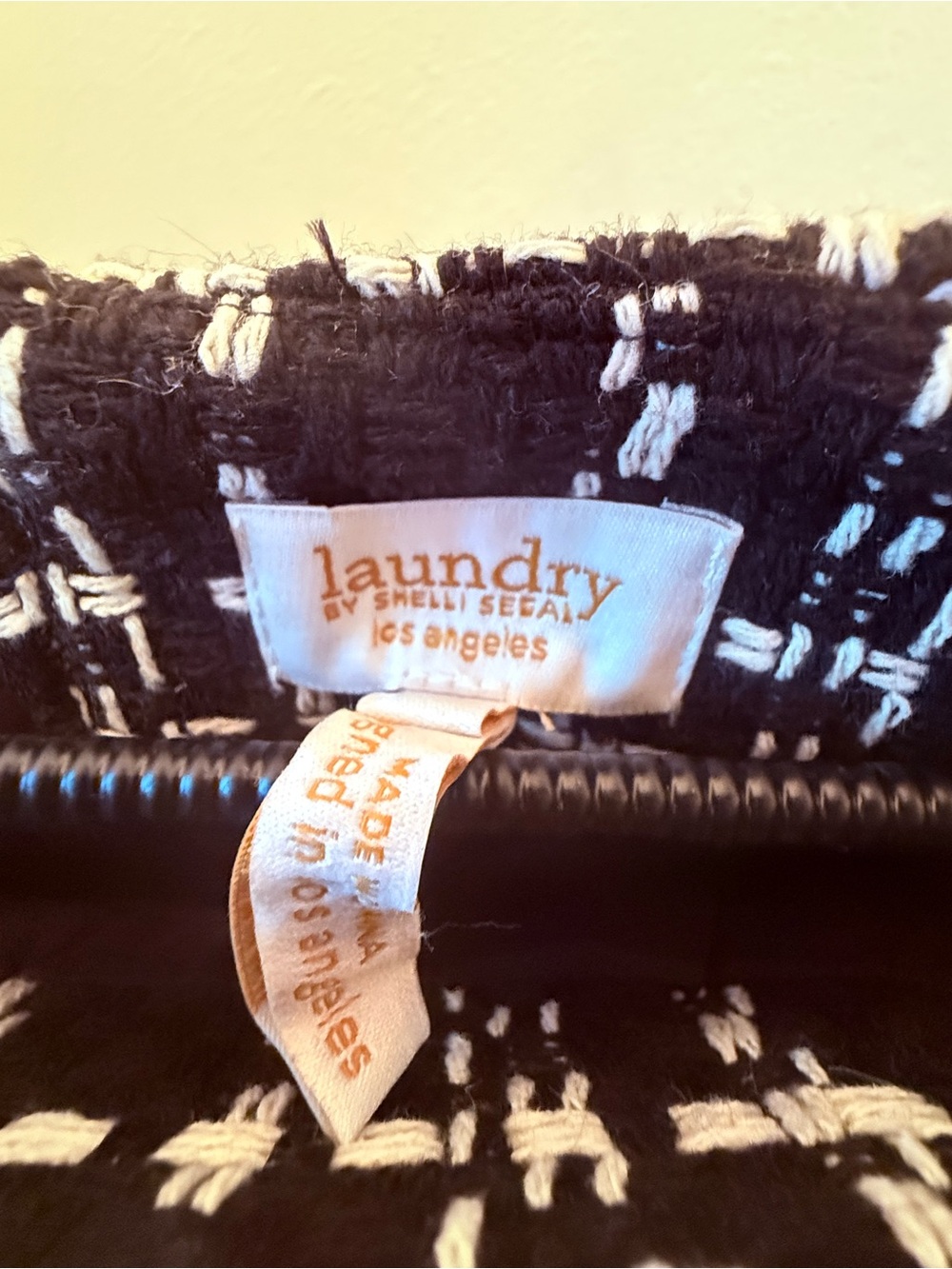 NWT Laundry By Shelli Segal Black And White Tweed Skirt and jacket Size Medium - Picture 10 of 10